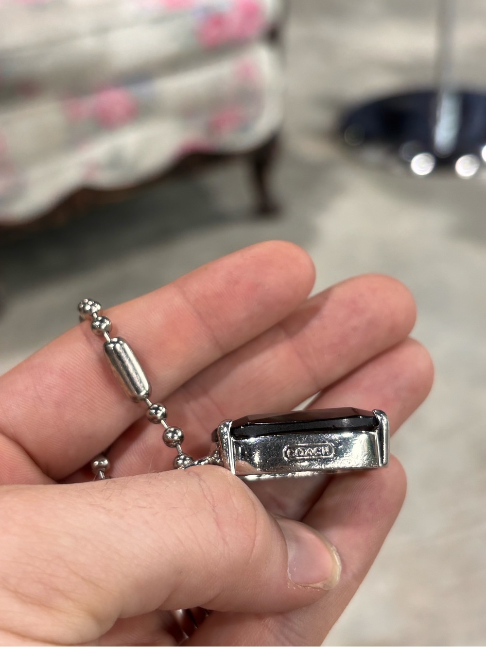 Coach dark grey gem purse charm - Picture 7 of 8